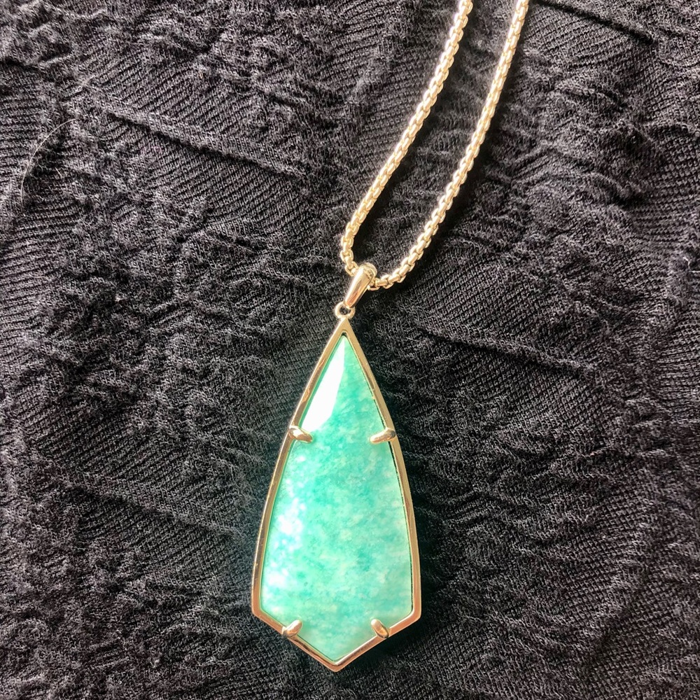 Kendra Scott Gold/Turquoise Necklace - Picture 4 of 4